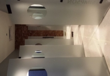 Frosted cut graphics on call rooms