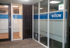 Frosted graphics with transparent blue vinyl (1)
