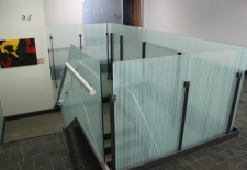 Decorative film installed on stairwell