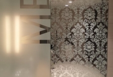 Printed Frost design on a Mirror