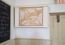 schoolroom map Printed on cotton roller shade
